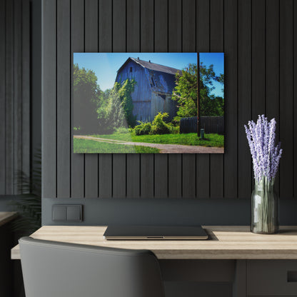 U R There Photography Dryden Road Grey Rustic Farmhouse Acrylic Wall Print