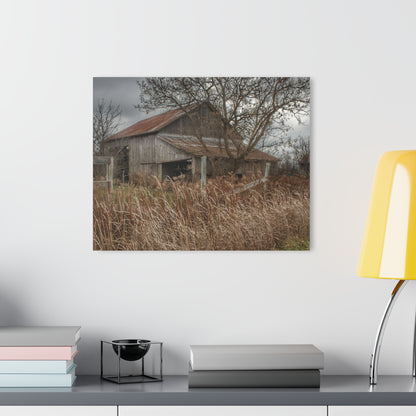 U R There Photography Grey Saltbox Rustic Farmhouse Acrylic Wall Print