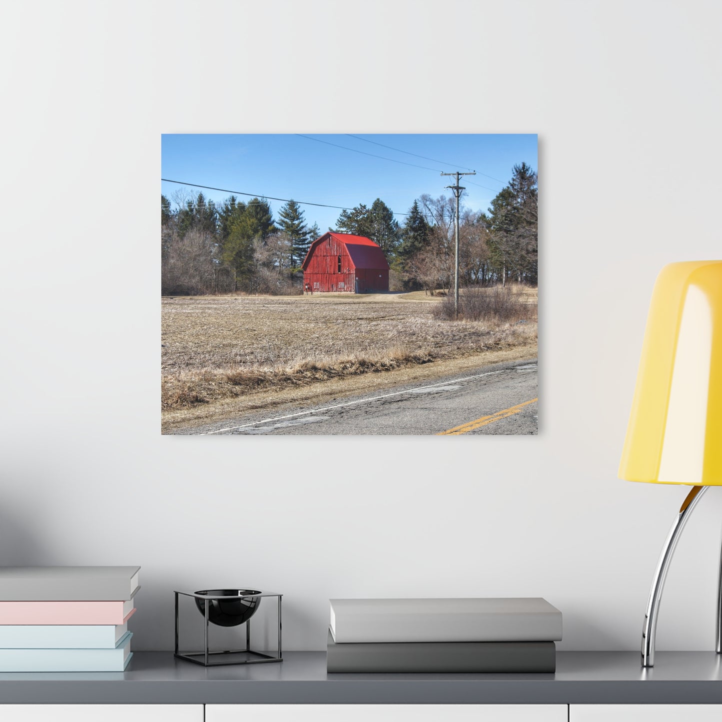 U R There Photography Maple Grove Little Red Rustic Farmhouse Acrylic Wall Print