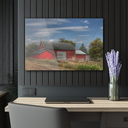 U R There Photography Wheeling Road Horse Barn Rustic Farmhouse Acrylic Wall Print