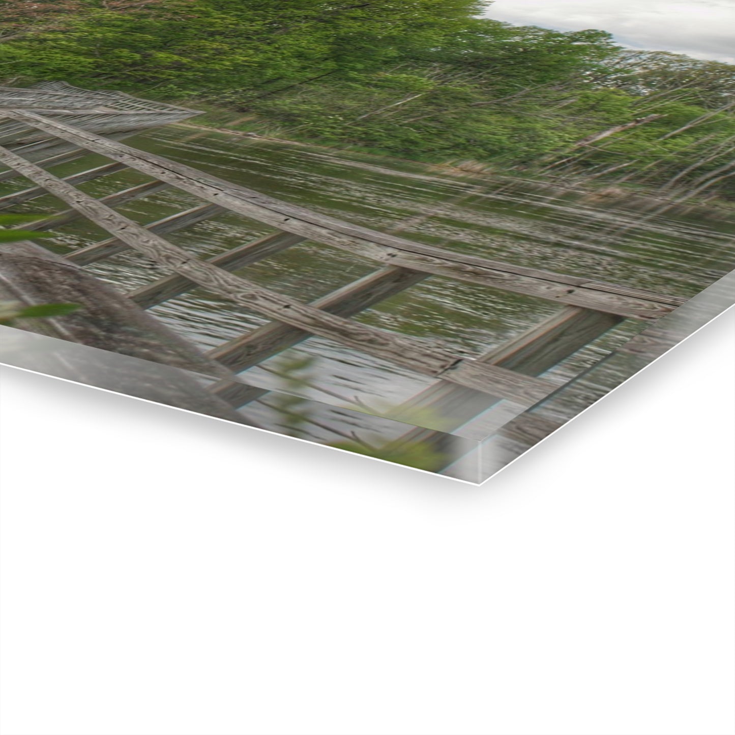 U R There Photography Linear Park Bridge in Lapeer I Rustic Farmhouse Acrylic Wall Print