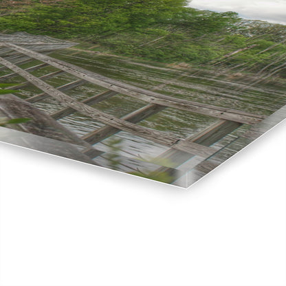 U R There Photography Linear Park Bridge in Lapeer I Rustic Farmhouse Acrylic Wall Print