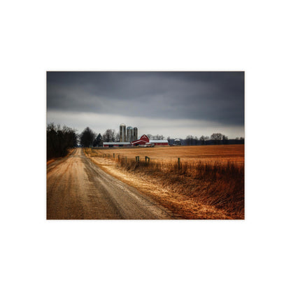 U R There Photography Across the Field on Daley Road Rustic Farmhouse Decorative Ceramic Tile