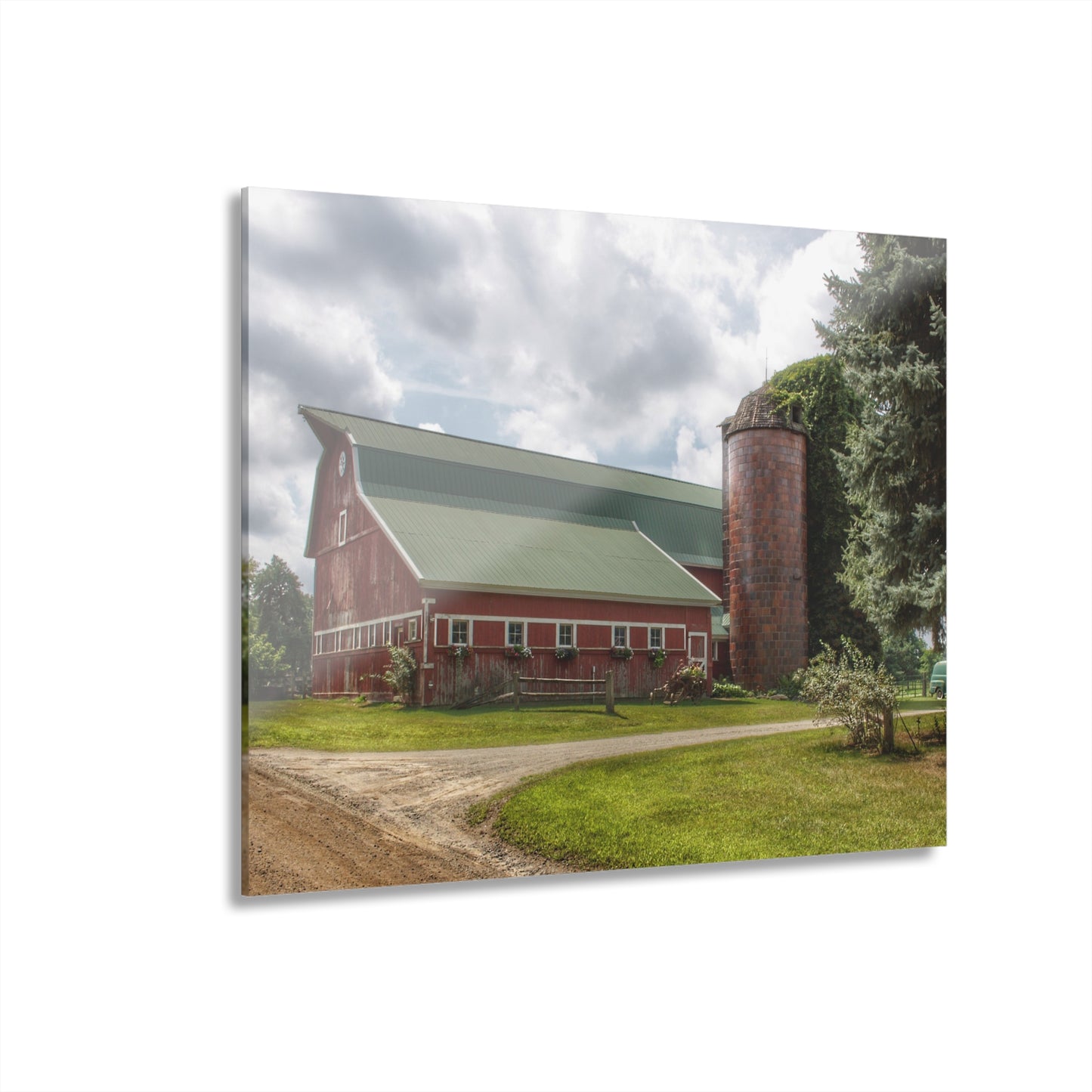 U R There Photography Metamora Country Red Rustic Farmhouse Acrylic Wall Print