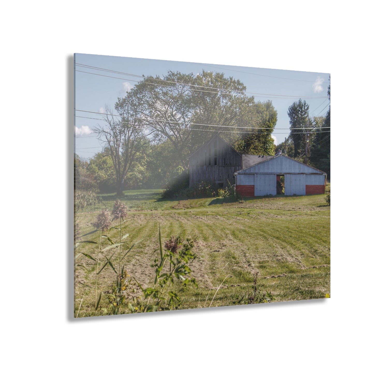 U R There Photography Havens Road Grey Rustic Farmhouse Acrylic Wall Print