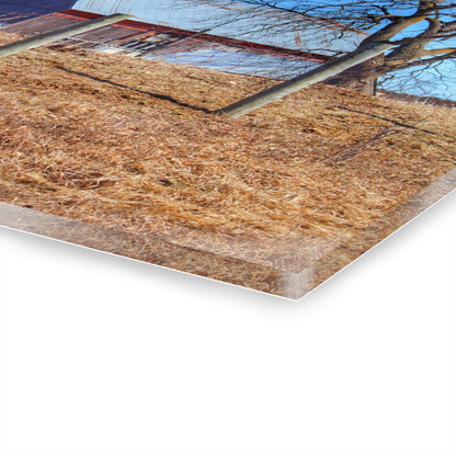 U R There Photography Marathon Haybarn on the Hill II Rustic Farmhouse Acrylic Wall Print