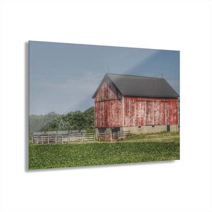 U R There Photography Lake Pleasant Corral Red I Rustic Farmhouse Acrylic Wall Print