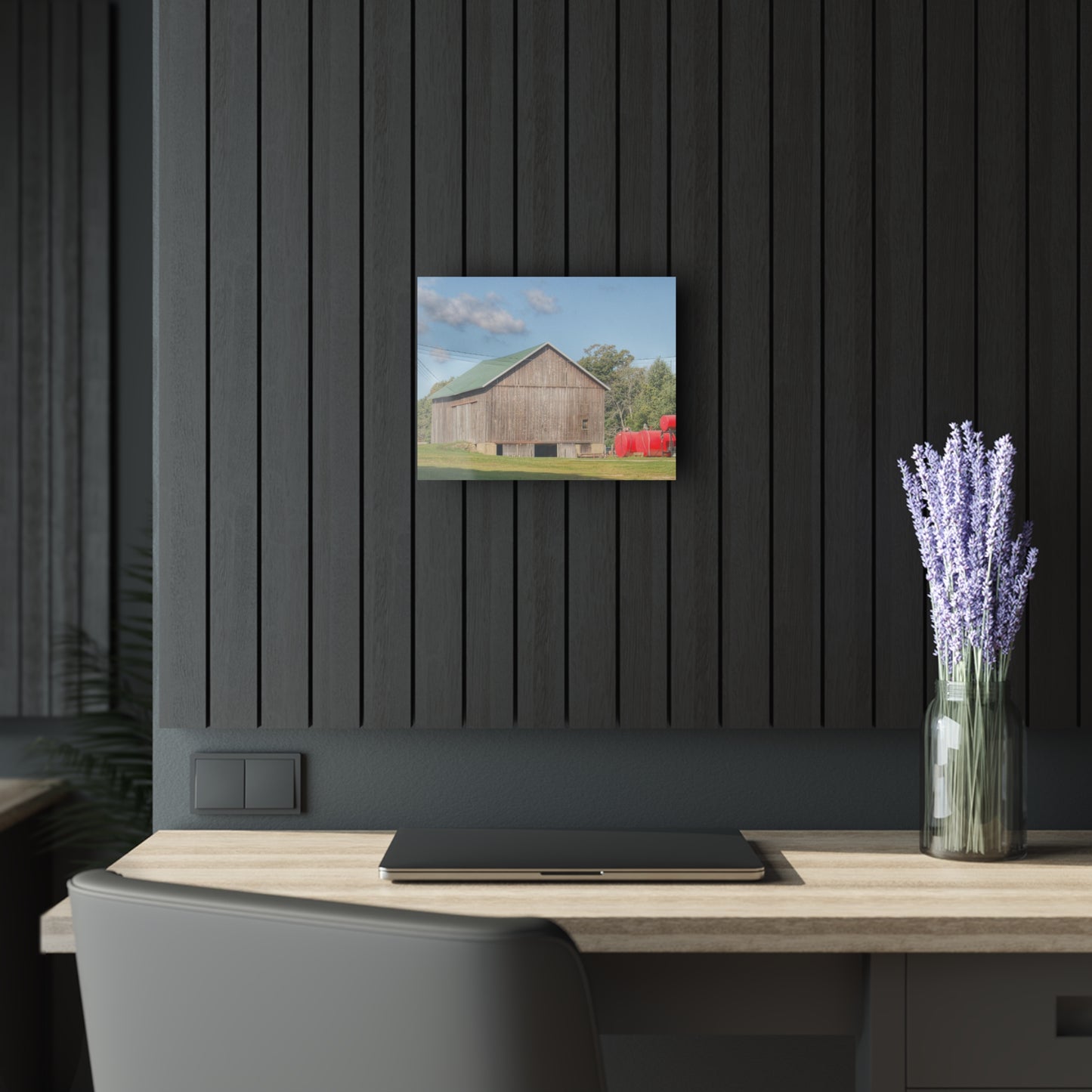 U R There Photography Kingston Road Grey Rustic Farmhouse Acrylic Wall Print