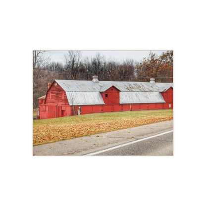 U R There Photography Caseville Red Rustic Farmhouse Decorative Ceramic Tile