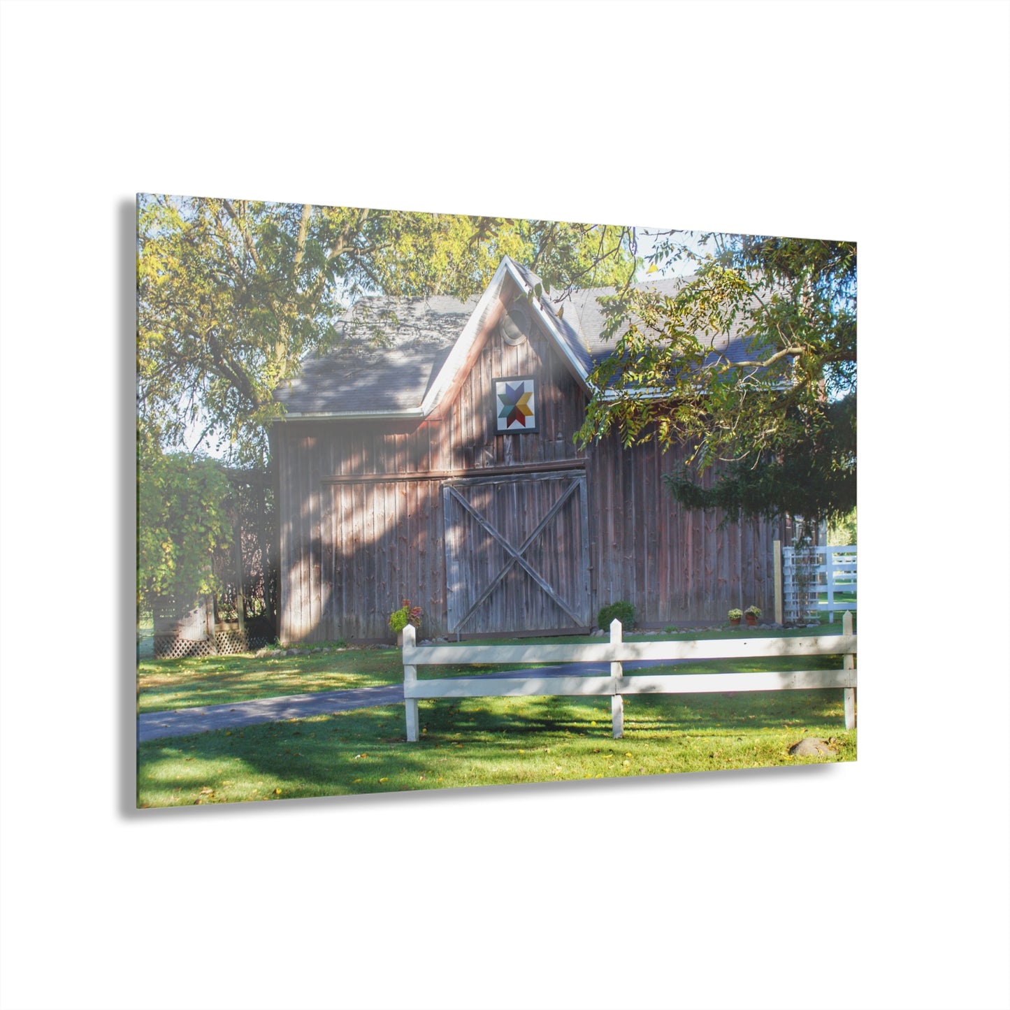 U R There Photography Hunters Creek Quilted II Rustic Farmhouse Acrylic Wall Print