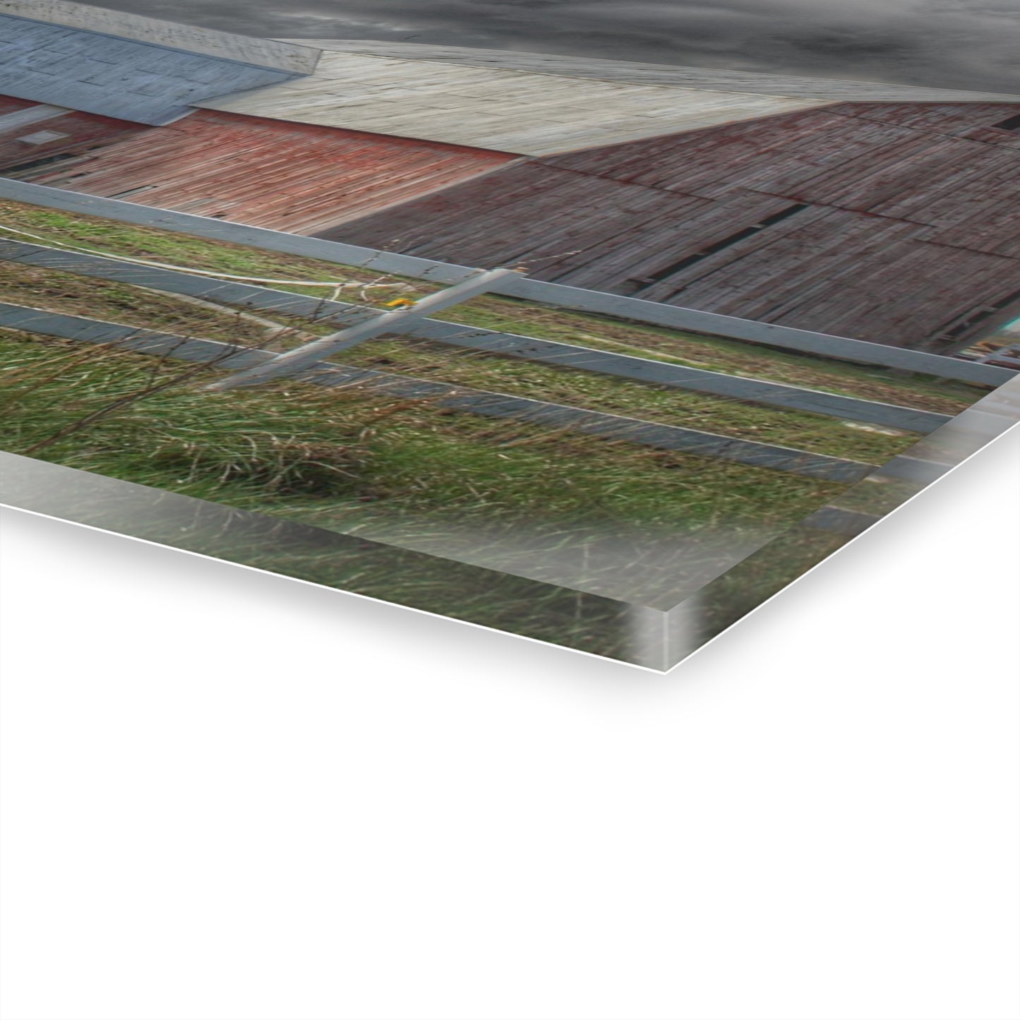 U R There Photography Sandusky Horse Barn Against Fall Skies Rustic Farmhouse Acrylic Wall Print