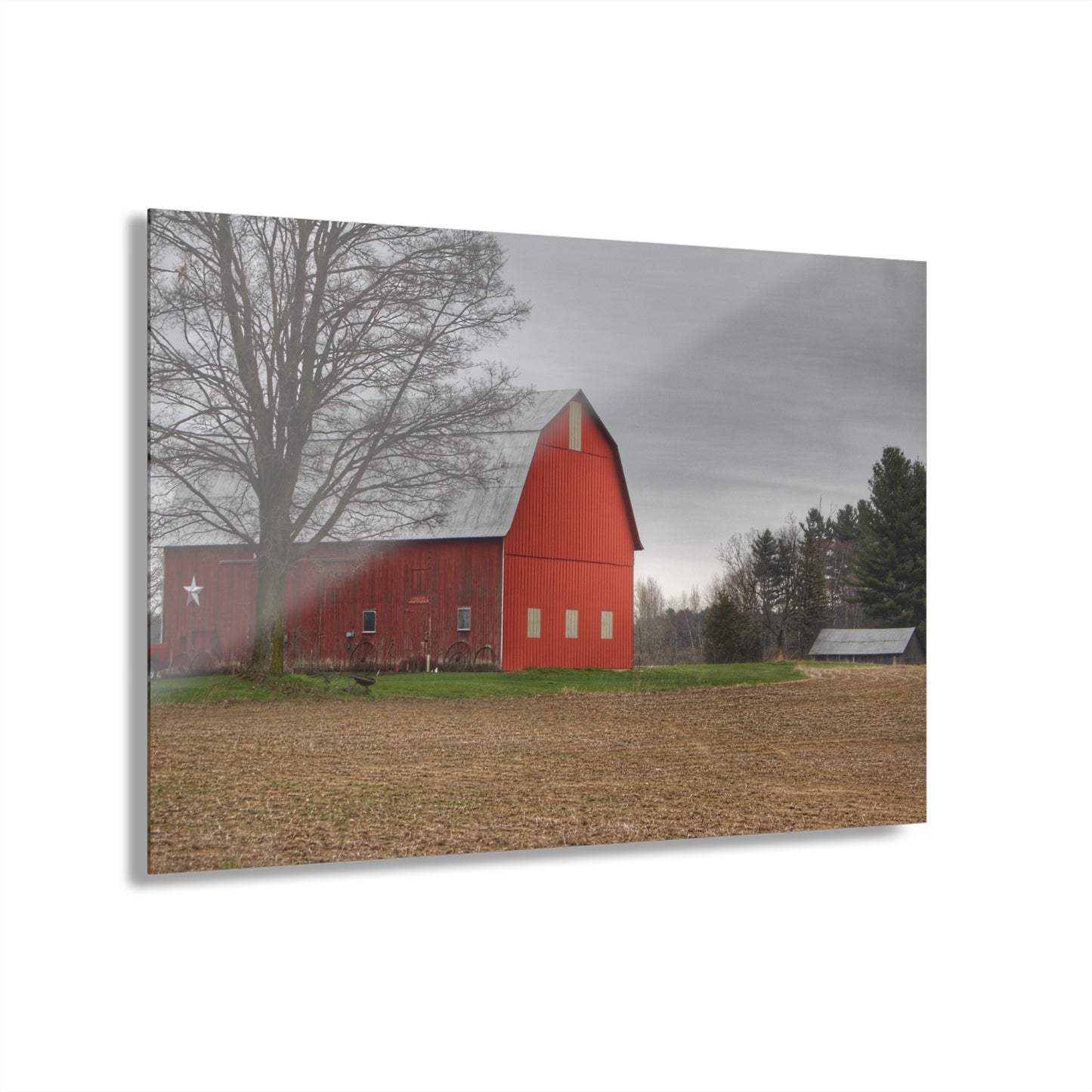 U R There Photography South Summers Road Star Barn Rustic Farmhouse Acrylic Wall Print