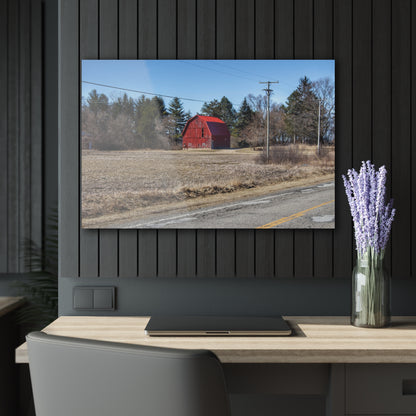 U R There Photography Maple Grove Little Red Rustic Farmhouse Acrylic Wall Print