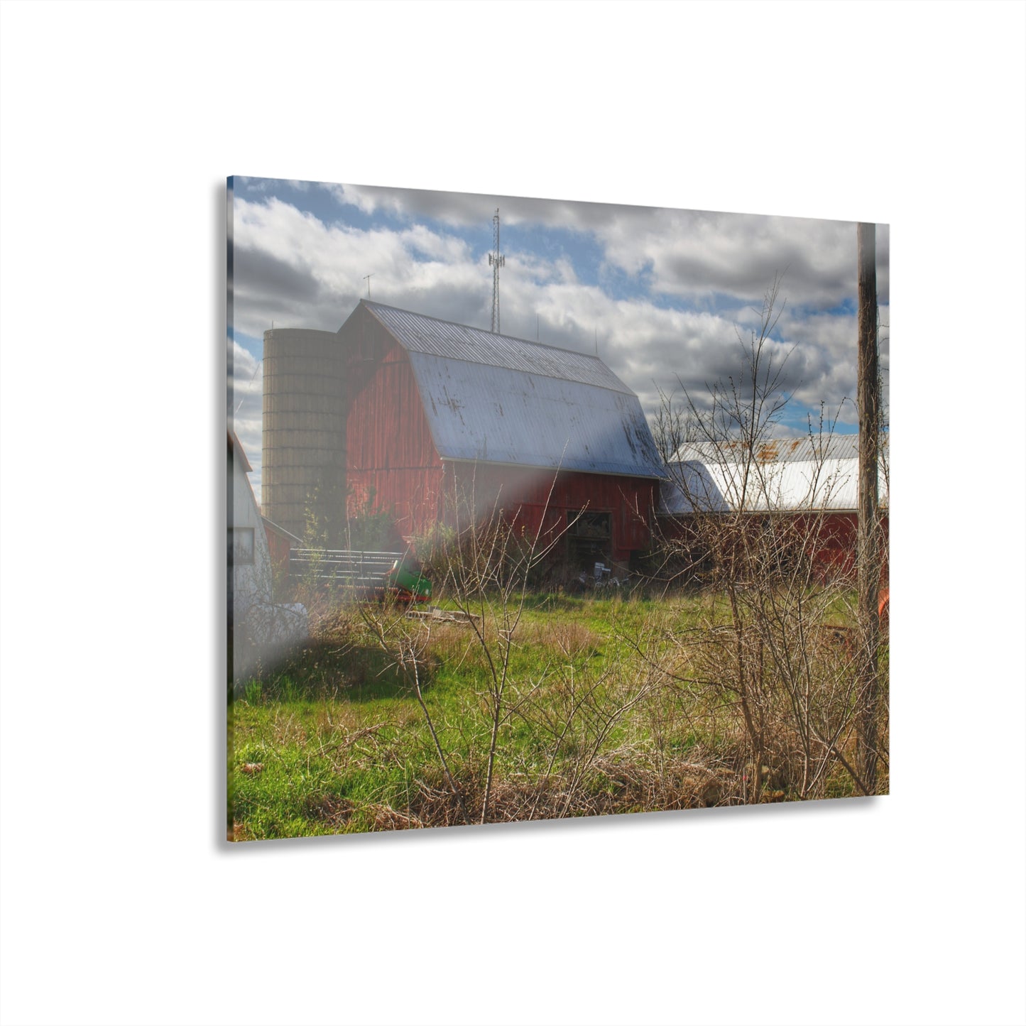 U R There Photography McDowell Road Reds III Rustic Farmhouse Acrylic Wall Print