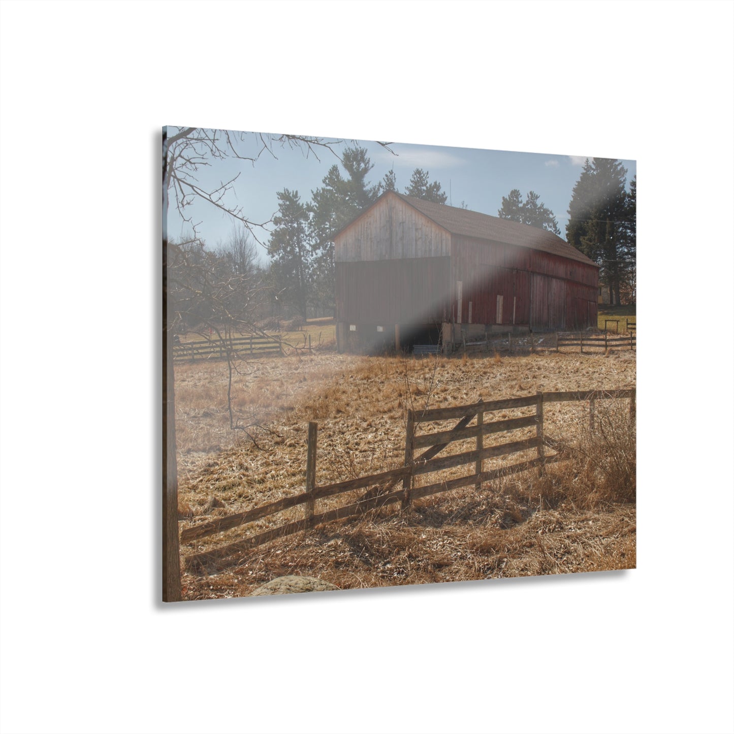 Barn Boutique Modern Farmhouse Acrylic Wall Print| Hough Road Rustic Red