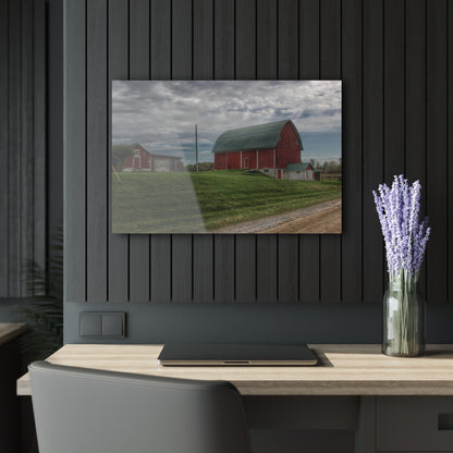 U R There Photography Elmwood Road Reds Rustic Farmhouse Acrylic Wall Print