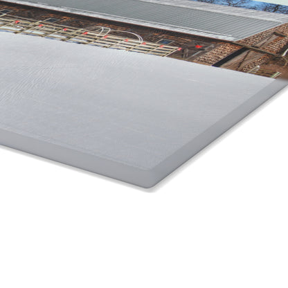 U R There Photography Morgan Lanes Cedar Shake Barn Rustic Farmhouse Tempered-Glass Cutting Board