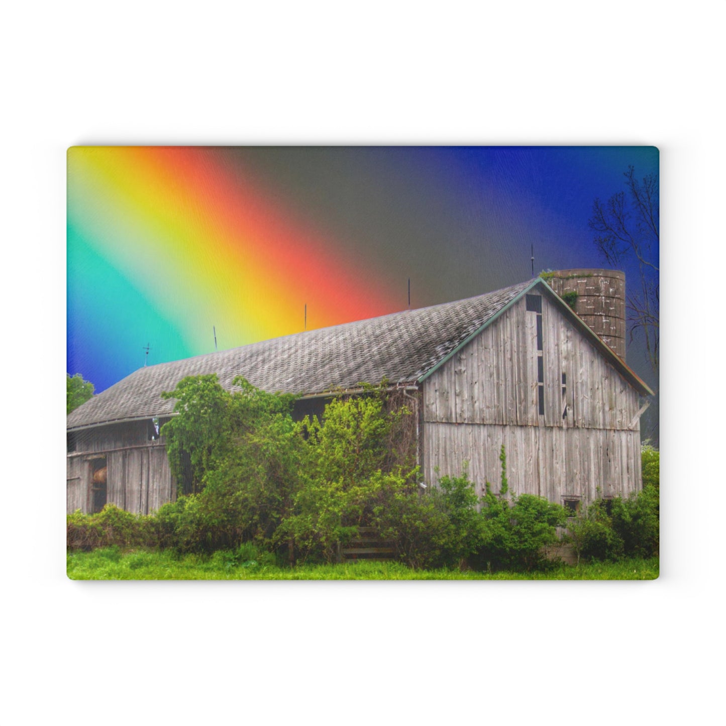 U R There Photography Wilder Road Wonderment Rustic Farmhouse Tempered-Glass Cutting Board