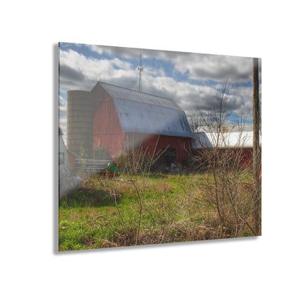 U R There Photography McDowell Road Reds III Rustic Farmhouse Acrylic Wall Print
