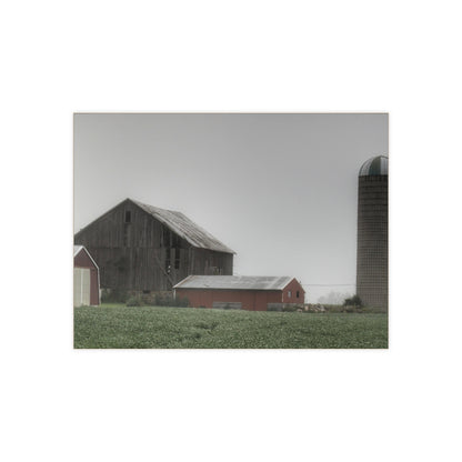 Barn Boutique Rustic Ceramic Wall Tile| Farm in the Fog