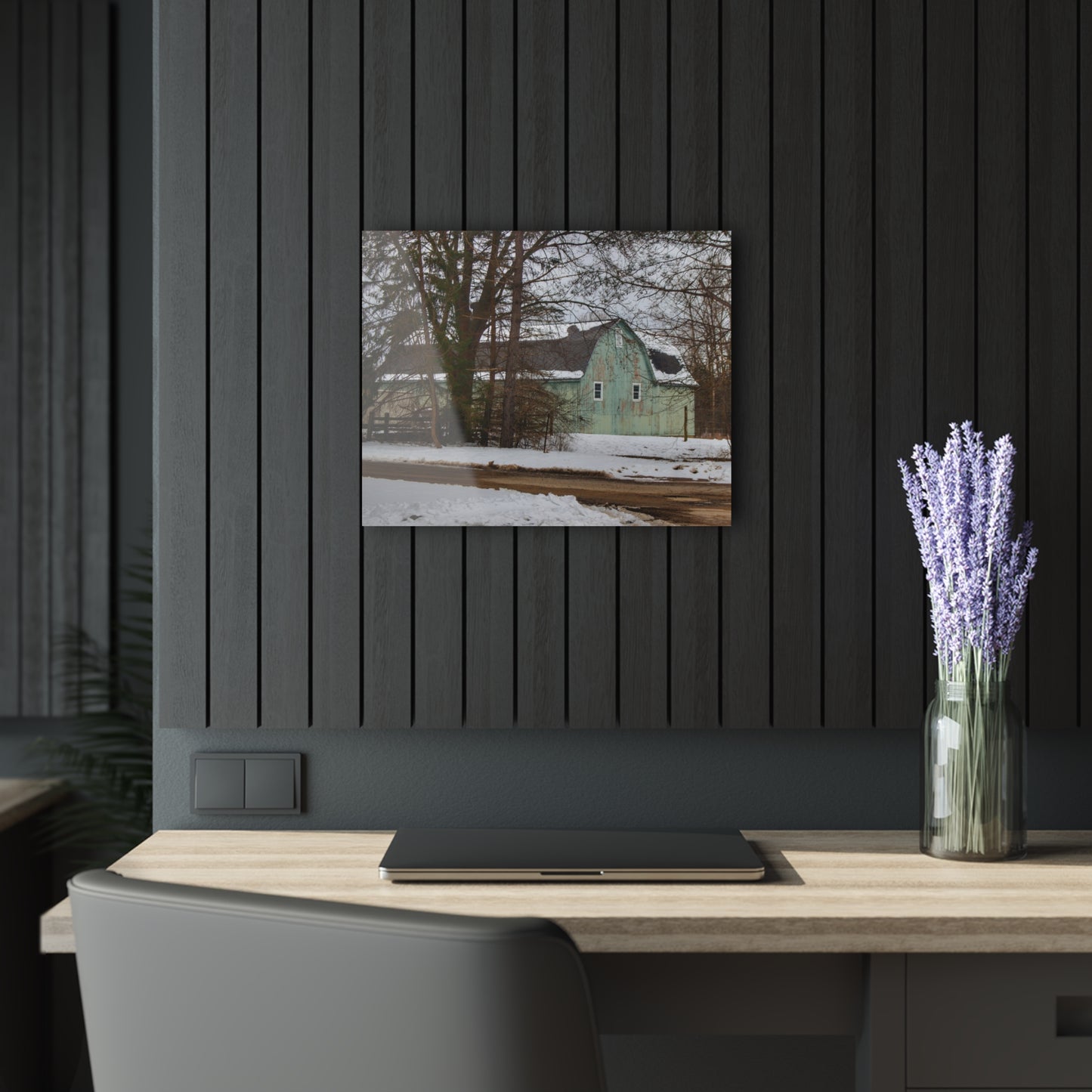 U R There Photography Hunters Creek Meadow Green Rustic Farmhouse Acrylic Wall Print