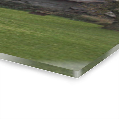 U R There Photography Dodge Road Red Rustic Farmhouse Acrylic Wall Print