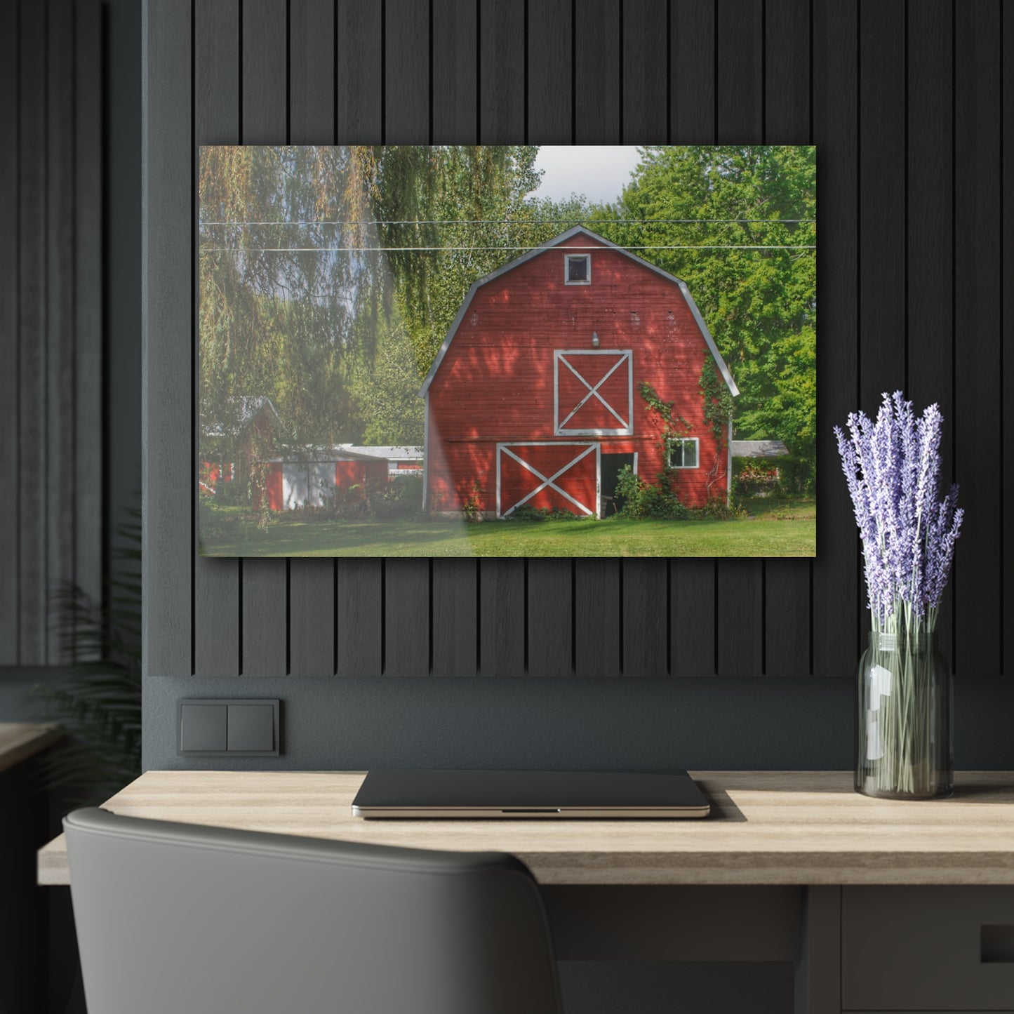 U R There Photography Henderson Red Rustic Farmhouse Acrylic Wall Print