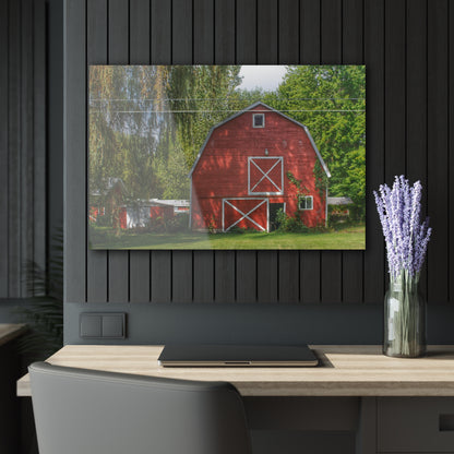 U R There Photography Henderson Red Rustic Farmhouse Acrylic Wall Print