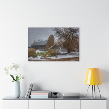 U R There Photography Ludwig Road Greys in the Fog Rustic Farmhouse Acrylic Wall Print