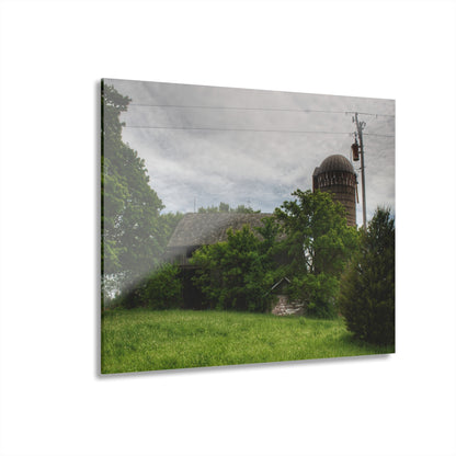 U R There Photography Higgins Road Greys Beyond the Greens Rustic Farmhouse Acrylic Wall Print