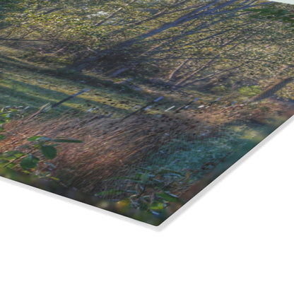 U R There Photography Chestnut Horse Among the Trees Rustic Farmhouse Tempered-Glass Cutting Board
