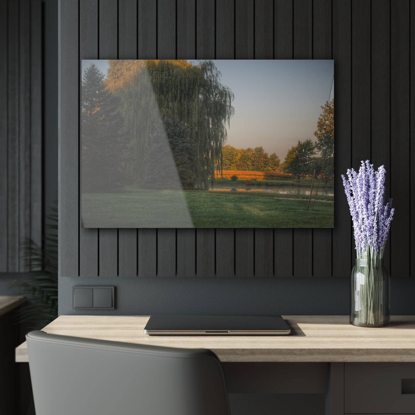 U R There Photography Sunrise on Willow Pond II Rustic Farmhouse Acrylic Wall Print