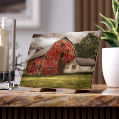 U R There Photography Stanley Road Red I Rustic Farmhouse Decorative Ceramic Tile