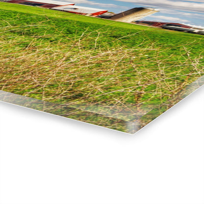 U R There Photography Pattison Road Farm Across the Field II Rustic Farmhouse Acrylic Wall Print