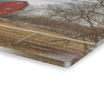 U R There Photography Diehl Road Red Rustic Farmhouse Acrylic Wall Print