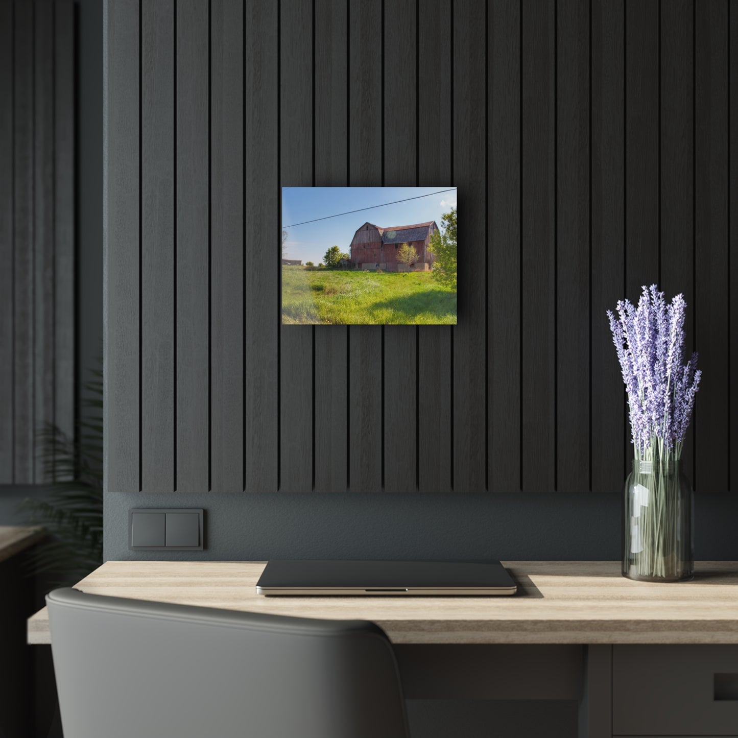 U R There Photography Leslie Road Red I Rustic Farmhouse Acrylic Wall Print