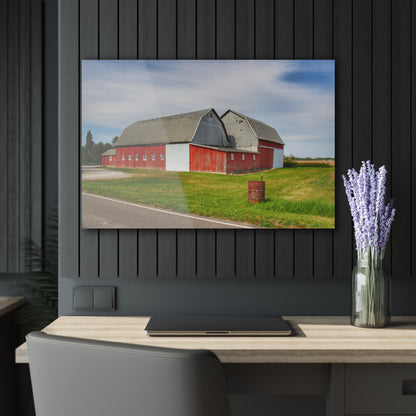 U R There Photography French Road Centennial Reds II Rustic Farmhouse Acrylic Wall Print