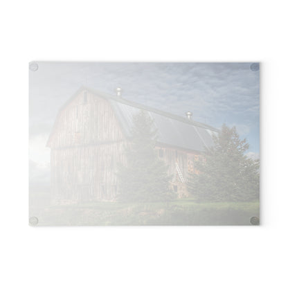 U R There Photography North Irish Red III Rustic Farmhouse Tempered-Glass Cutting Board