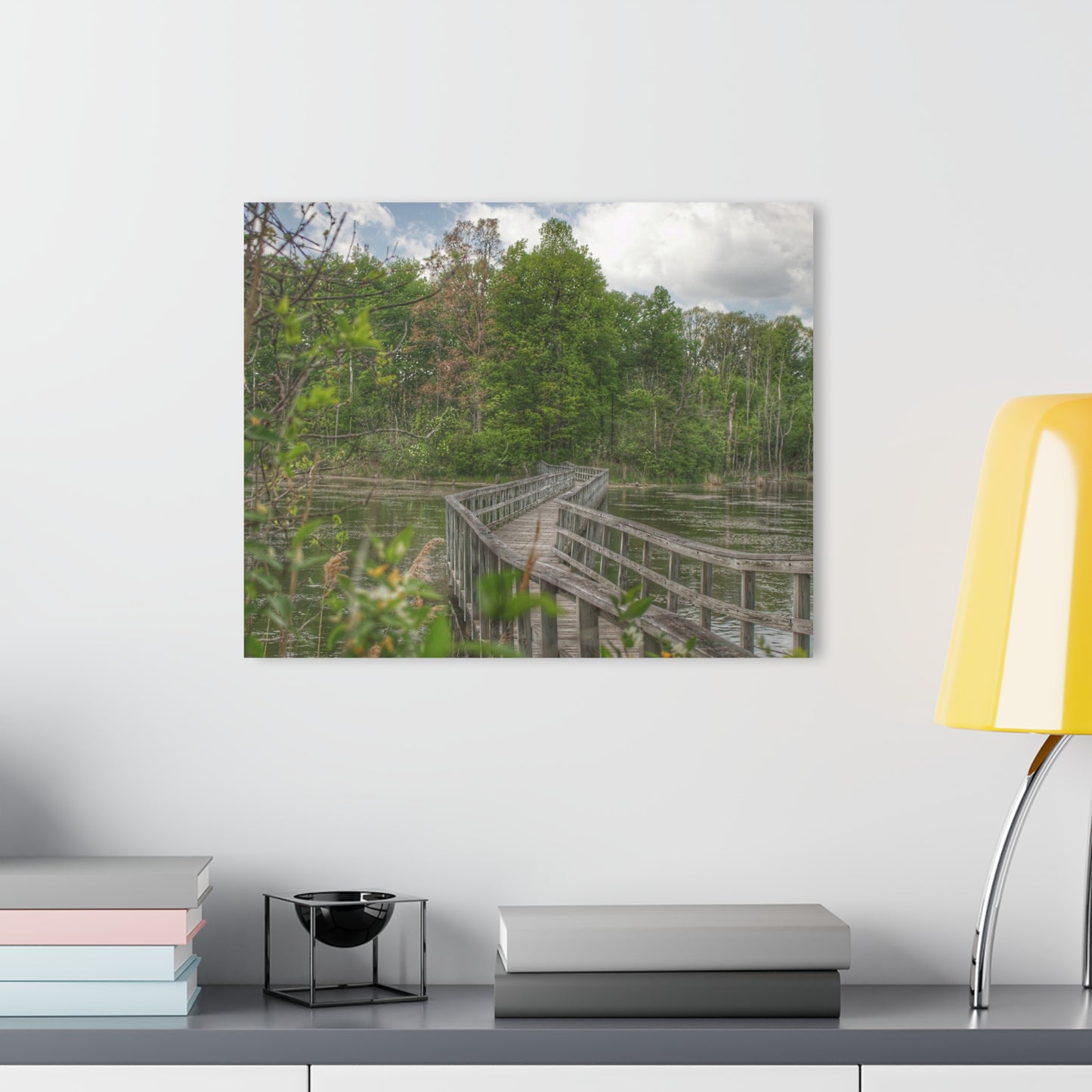 U R There Photography Linear Park Bridge in Lapeer I Rustic Farmhouse Acrylic Wall Print