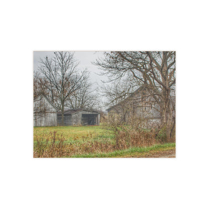 U R There Photography Bowers Road Greys IV Rustic Farmhouse Decorative Ceramic Tile