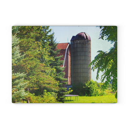 U R There Photography Atwell Road Hidden Rustic Farmhouse Tempered-Glass Cutting Board