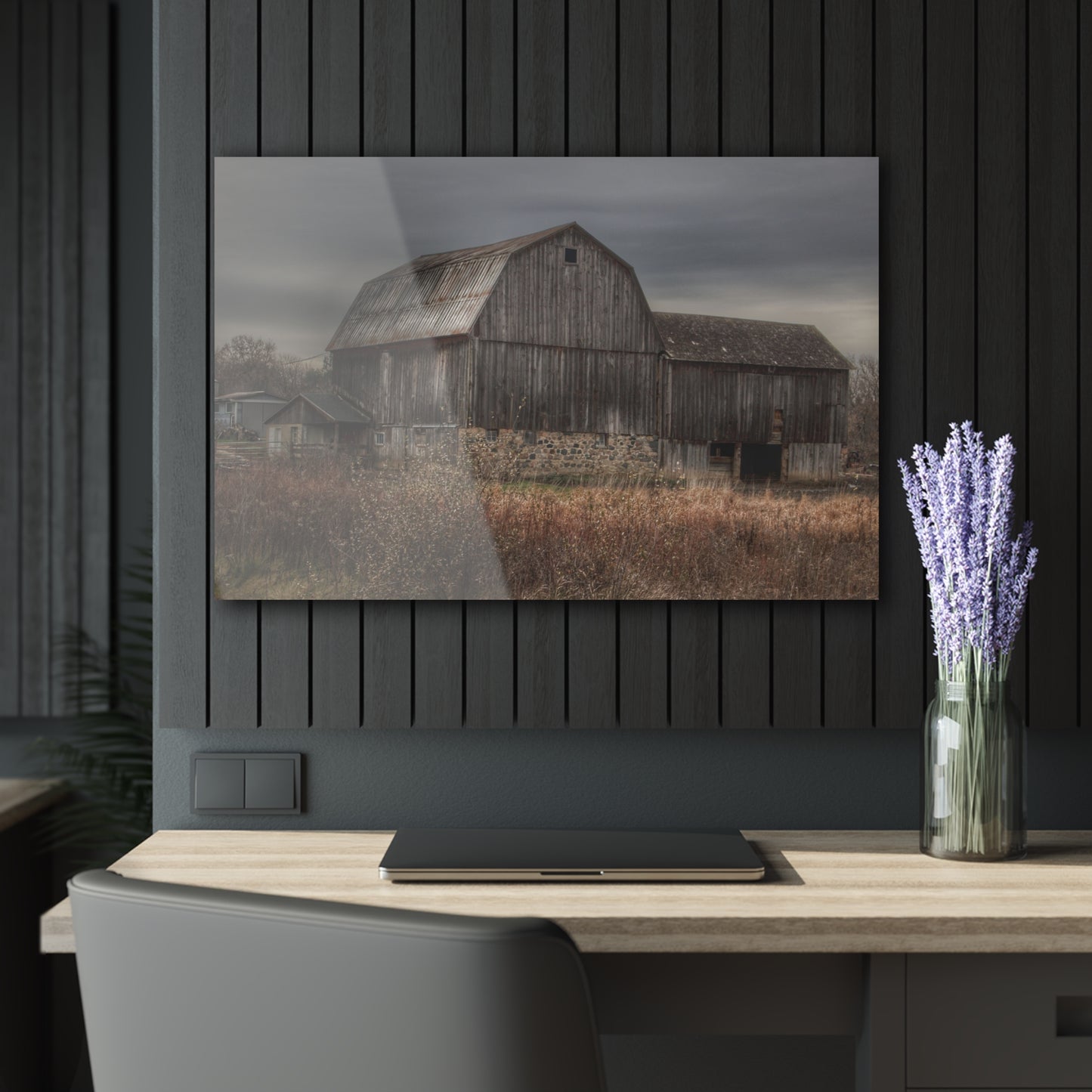 U R There Photography Majestic Grey Rustic Farmhouse Acrylic Wall Print