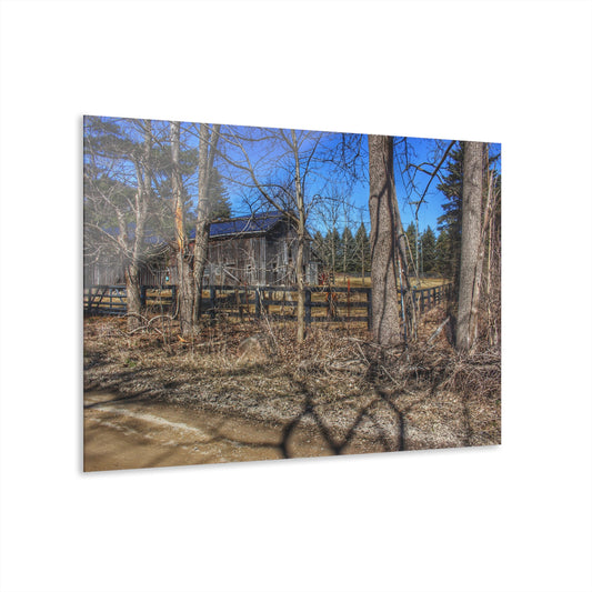 U R There Photography Brewer Road Grey Rustic Farmhouse Acrylic Wall Print