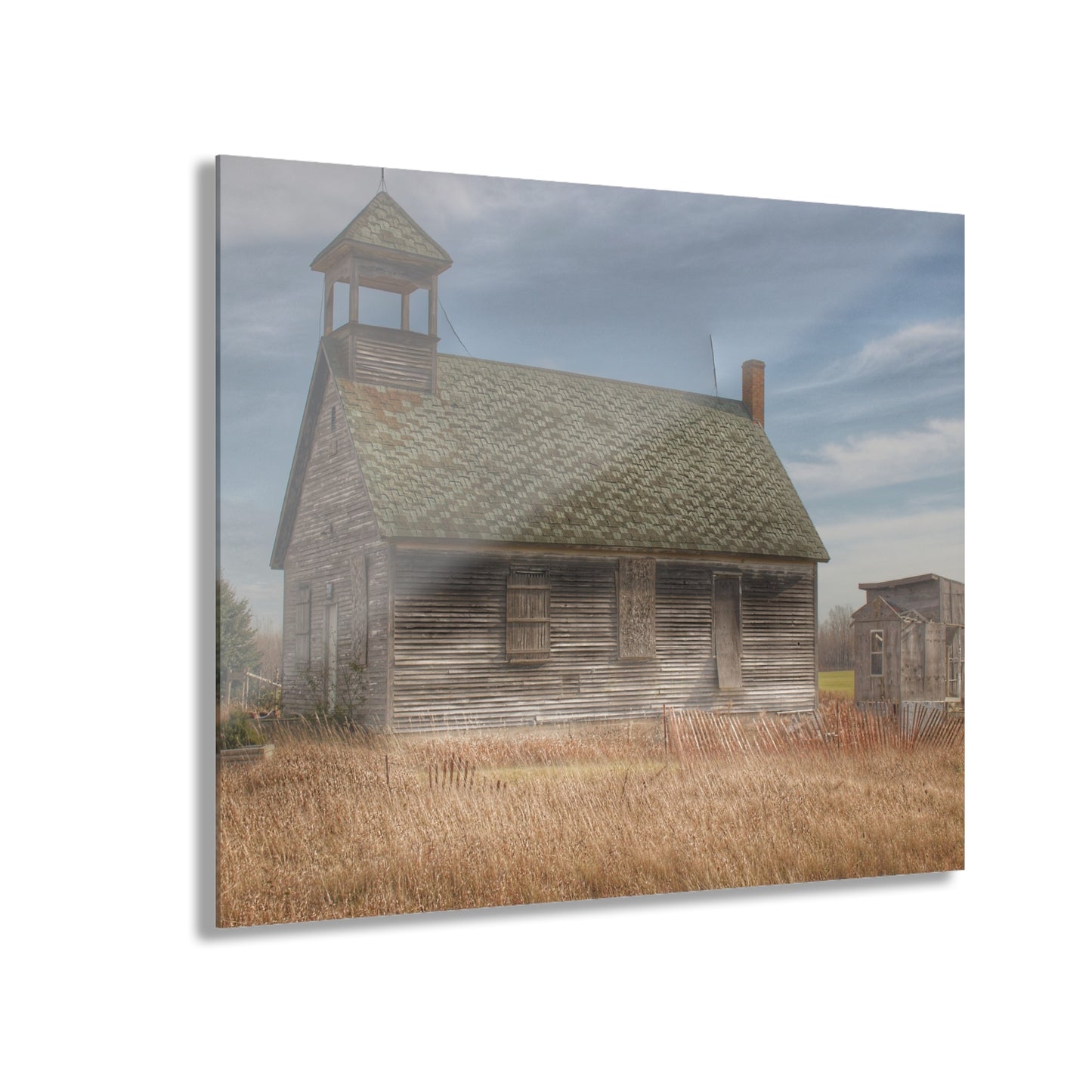 U R There Photography McKenzie Road Old Schoolhouse Rustic Farmhouse Acrylic Wall Print