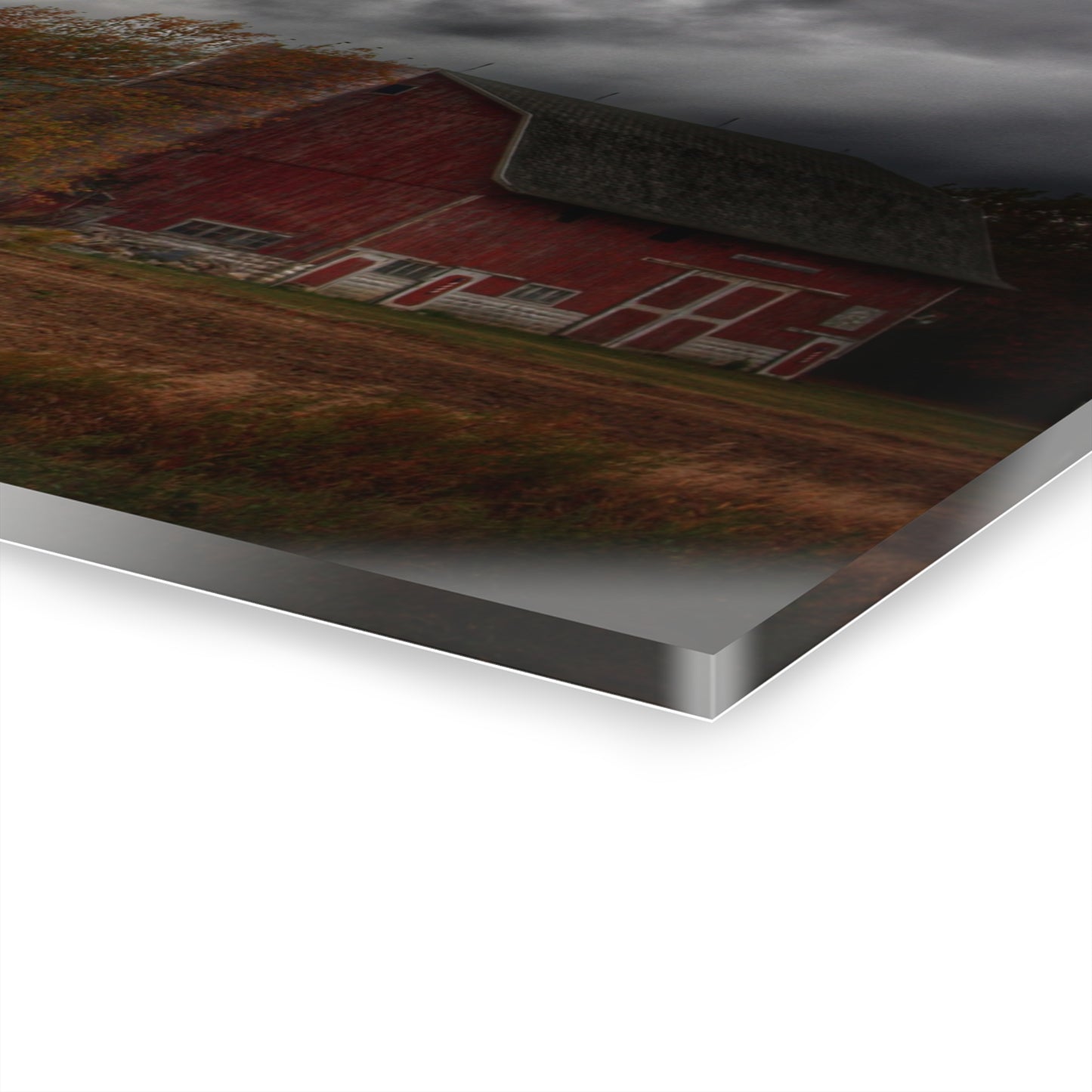 U R There Photography Hinson Road Reds I Rustic Farmhouse Acrylic Wall Print