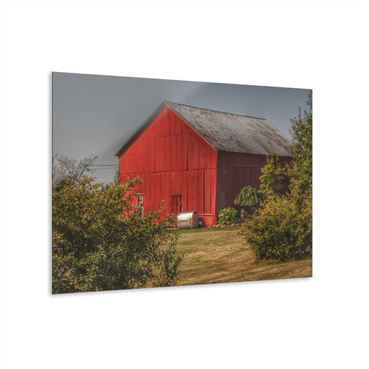 U R There Photography Vassar Roadside Red Rustic Farmhouse Acrylic Wall Print