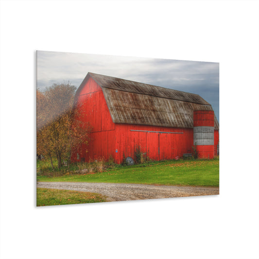 U R There Photography Oak Road Barber Barn II Rustic Farmhouse Acrylic Wall Print