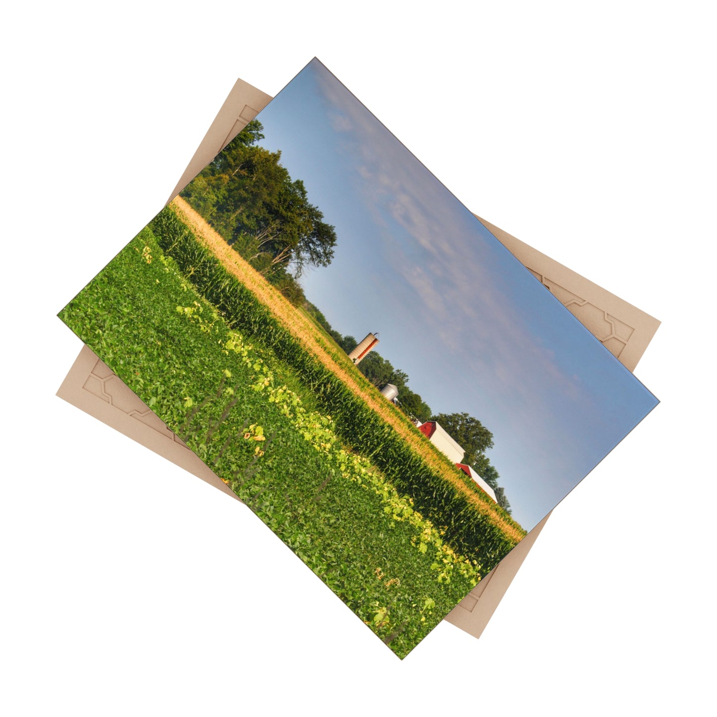 U R There Photography Across the Field in Clifford Rustic Farmhouse Decorative Ceramic Tile