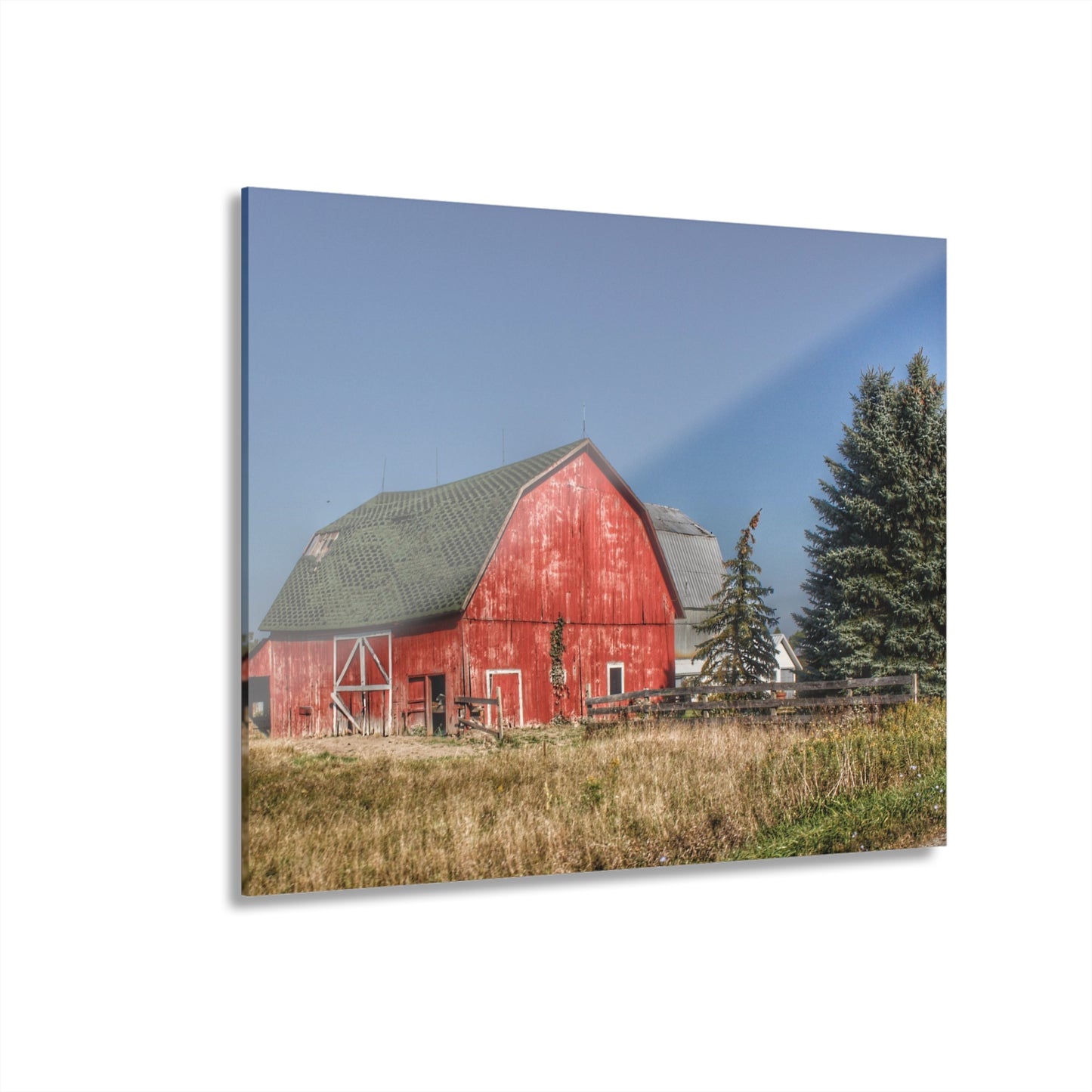 U R There Photography Elmwood Road Red III Rustic Farmhouse Acrylic Wall Print