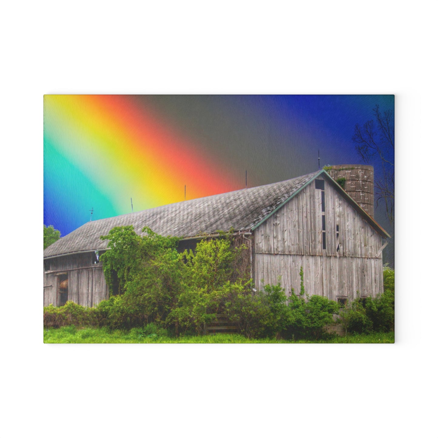 U R There Photography Wilder Road Wonderment Rustic Farmhouse Tempered-Glass Cutting Board
